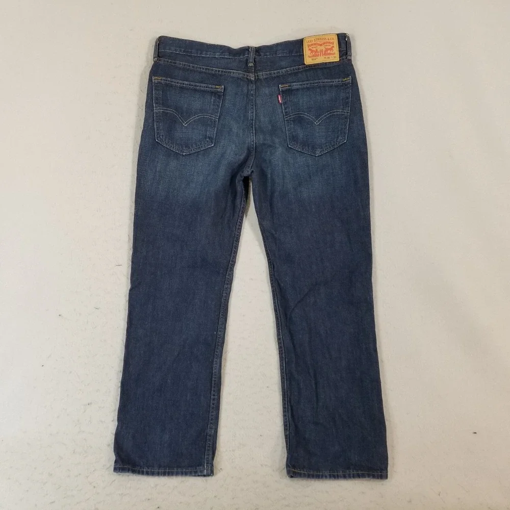 Levi's 514 jeans men's 36x29 relaxed fit straight blue denim pants retro